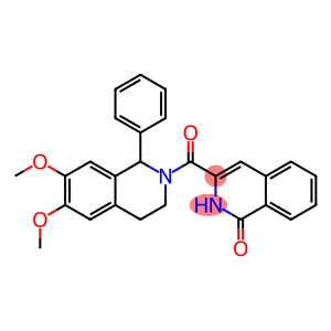 1(2H)-Isoquinolinone,  3-[(3,4-dihydro-6,7-dimethoxy-1-phenyl-2(1H)-isoquinolinyl)carbonyl]-