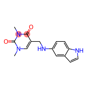 5-[(1H-indol-5-ylamino)methyl]-1,3-dimethyl-1,2,3,4-tetrahydropyrimidine-2,4-dione