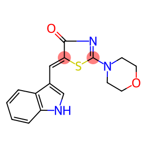 5-(1H-indol-3-ylmethylene)-2-(4-morpholinyl)-1,3-thiazol-4(5H)-one