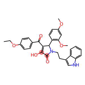 1-(2-(1H-INDOL-3-YL)ETHYL)-5-(2,4-DIMETHOXYPHENYL)-4-(4-ETHOXYBENZOYL)-3-HYDROXY-1H-PYRROL-2(5H)-ONE