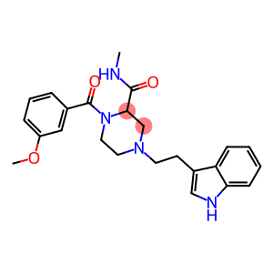 4-[2-(1H-INDOL-3-YL)ETHYL]-1-(3-METHOXYBENZOYL)-N-METHYLPIPERAZINE-2-CARBOXAMIDE