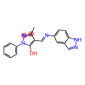 4-[(1H-indazol-5-ylimino)methyl]-3-methyl-1-phenyl-1H-pyrazol-5-ol