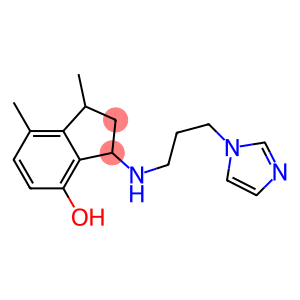 3-{[3-(1H-imidazol-1-yl)propyl]amino}-1,7-dimethyl-2,3-dihydro-1H-inden-4-ol