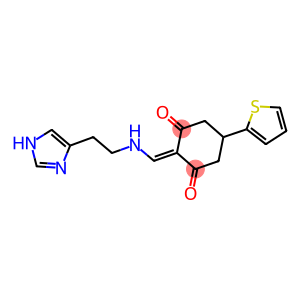 2-({[2-(1H-IMIDAZOL-4-YL)ETHYL]AMINO}METHYLENE)-5-THIEN-2-YLCYCLOHEXANE-1,3-DIONE