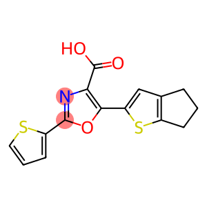 5-{4H,5H,6H-cyclopenta[b]thiophen-2-yl}-2-(thiophen-2-yl)-1,3-oxazole-4-carboxylic acid