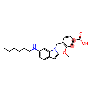 4-[6-Hexylamino-1H-indol-1-ylmethyl]-3-methoxybenzoic acid