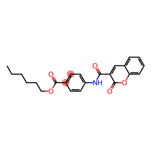 hexyl 4-{[(2-oxo-2H-chromen-3-yl)carbonyl]amino}benzoate