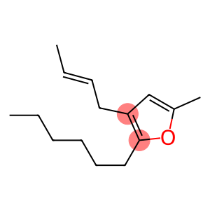 2-Hexyl-5-methyl-3-(2-butenyl)furan