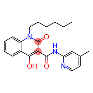 1-hexyl-4-hydroxy-N-(4-methyl-2-pyridinyl)-2-oxo-1,2-dihydro-3-quinolinecarboxamide