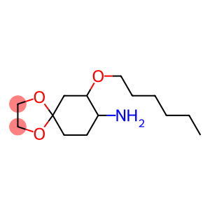 7-(hexyloxy)-1,4-dioxaspiro[4.5]decan-8-amine