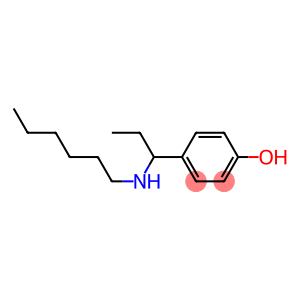 4-[1-(hexylamino)propyl]phenol