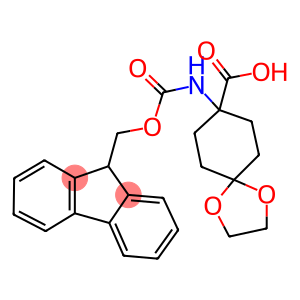 N-(9-FLUORENYLMETHOXYCARBONYL)-AMINO-4-(ETHYLENE KETAL)CYCLOHEXYLCARBOXYLIC ACID