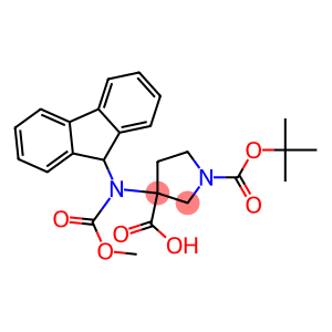 3-(9H-FLUOREN-9-YLMETHOXYCARBONYLAMINO)-PYRROLIDINE-1,3-DICARBOXYLIC ACID 1-TERT-BUTYL ESTER