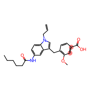 4-[5-Hexanoylamino-1-(2-propenyl)-1H-indol-3-ylmethyl]-3-methoxybenzoic acid