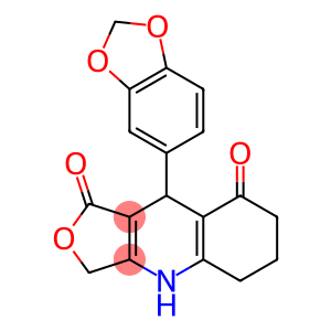 3,4,5,6,7,9-Hexahydro-9-(1,3-benzodioxol-5-yl)furo[3,4-b]quinoline-1,8-dione