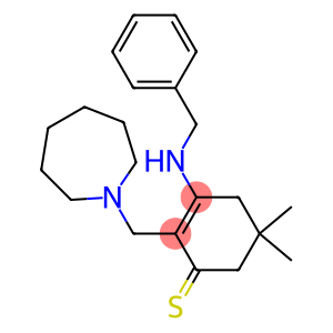 2-[[(Hexahydro-1H-azepin)-1-yl]methyl]-3-benzylamino-5,5-dimethyl-2-cyclohexene-1-thione