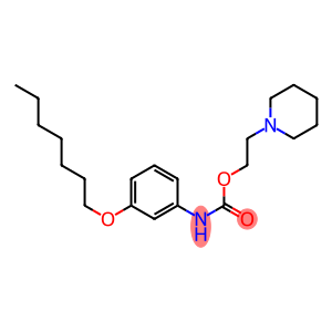 [3-(Heptyloxy)phenyl]carbamic acid 2-piperidinoethyl ester