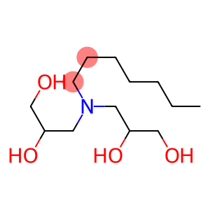 3,3'-(Heptylimino)bis(propane-1,2-diol)