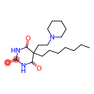 5-Heptyl-5-(2-piperidinoethyl)barbituric acid