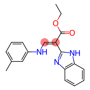 2-(1H-Benzimidazol-2-yl)-3-(3-methylanilino)propenoic acid ethyl ester