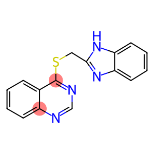 4-[(1H-BENZIMIDAZOL-2-YLMETHYL)THIO]QUINAZOLINE