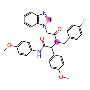 2-(2-(1H-BENZO[D][1,2,3]TRIAZOL-1-YL)-N-(4-FLUOROBENZYL)ACETAMIDO)-N,2-BIS(4-METHOXYPHENYL)ACETAMIDE