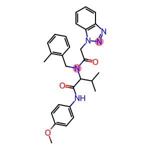 2-[[2-(1H-1,2,3-BENZOTRIAZOL-1-YL)ACETYL](2-METHYLBENZYL)AMINO]-N-(4-METHOXYPHENYL)-3-METHYLBUTANAMIDE