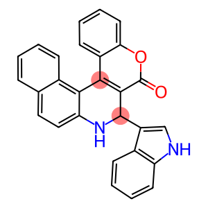 2H-BENZO[F][1]BENZOPYRANO[3,4-C]QUINOLIN-2-ONE, 3,4-DIHYDRO-3-(1H-INDOL-3-YL)-