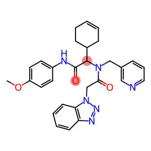 2-(2-(1H-BENZO[D][1,2,3]TRIAZOL-1-YL)-N-(PYRIDIN-3-YLMETHYL)ACETAMIDO)-2-(CYCLOHEX-3-ENYL)-N-(4-METHOXYPHENYL)ACETAMIDE