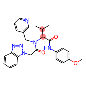 2-[[2-(1H-1,2,3-BENZOTRIAZOL-1-YL)ACETYL](3-PYRIDINYLMETHYL)AMINO]-N-(4-METHOXYPHENYL)-3-METHYLBUTANAMIDE