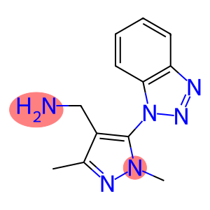 [5-(1H-1,2,3-benzotriazol-1-yl)-1,3-dimethyl-1H-pyrazol-4-yl]methanamine