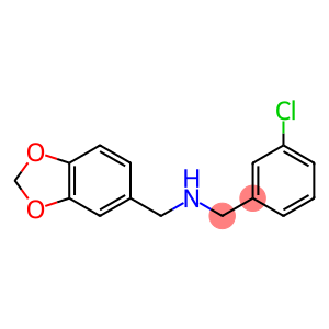 (2H-1,3-benzodioxol-5-ylmethyl)[(3-chlorophenyl)methyl]amine