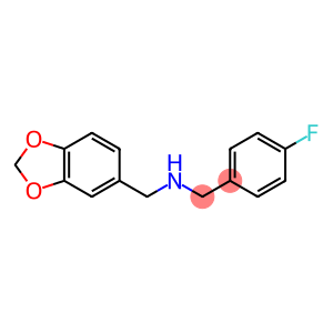 (2H-1,3-benzodioxol-5-ylmethyl)[(4-fluorophenyl)methyl]amine