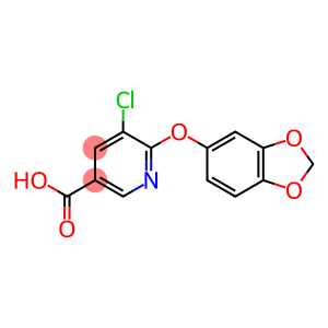 6-(2H-1,3-benzodioxol-5-yloxy)-5-chloropyridine-3-carboxylic acid