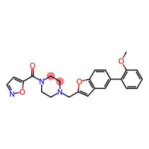 1-(ISOXAZOL-5-YLCARBONYL)-4-([5-(2-METHOXYPHENYL)-1-BENZOFURAN-2-YL]METHYL)PIPERAZINE