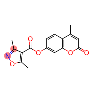 4-Isoxazolecarboxylic  acid,  3,5-dimethyl-,  4-methyl-2-oxo-2H-1-benzopyran-7-yl  ester