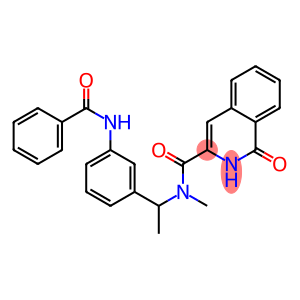 3-Isoquinolinecarboxamide,  N-[1-[3-(benzoylamino)phenyl]ethyl]-1,2-dihydro-N-methyl-1-oxo-