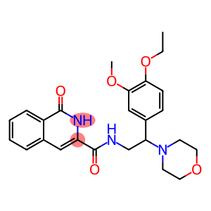 3-Isoquinolinecarboxamide,  N-[2-(4-ethoxy-3-methoxyphenyl)-2-(4-morpholinyl)ethyl]-1,2-dihydro-1-oxo-