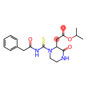 isopropyl 2-(3-oxo-1-{[(2-phenylacetyl)amino]carbothioyl}-2-piperazinyl)acetate