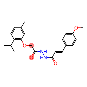 2-(2-isopropyl-5-methylphenoxy)-N'-[(E)-3-(4-methoxyphenyl)-2-propenoyl]acetohydrazide