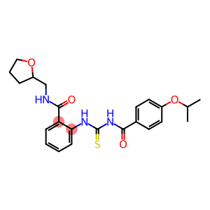 2-({[(4-isopropoxybenzoyl)amino]carbothioyl}amino)-N-(tetrahydro-2-furanylmethyl)benzamide