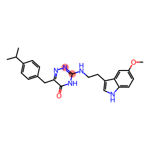 6-(4-ISOPROPYLBENZYL)-3-{[2-(5-METHOXY-1H-INDOL-3-YL)ETHYL]AMINO}-1,2,4-TRIAZIN-5(4H)-ONE