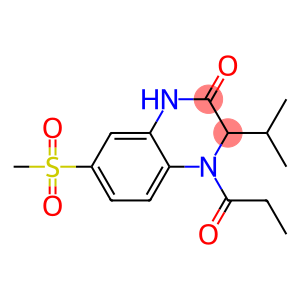 3-ISOPROPYL-7-(METHYLSULFONYL)-4-PROPIONYL-3,4-DIHYDROQUINOXALIN-2(1H)-ONE