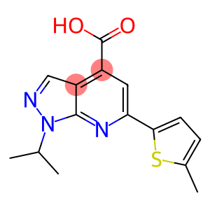 1-ISOPROPYL-6-(5-METHYLTHIEN-2-YL)-1H-PYRAZOLO[3,4-B]PYRIDINE-4-CARBOXYLIC ACID