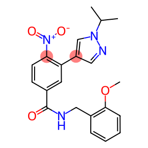 3-(1-ISOPROPYL-(1H)-PYRAZOL-4-YL)-N-(2-METHOXYBENZYL)-4-NITROBENZAMIDE