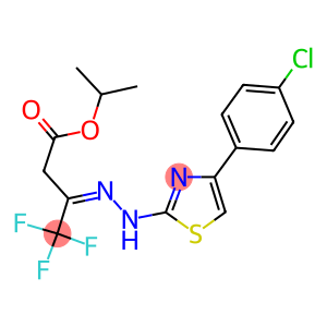 ISOPROPYL (3Z)-3-{[4-(4-CHLOROPHENYL)-1,3-THIAZOL-2-YL]HYDRAZONO}-4,4,4-TRIFLUOROBUTANOATE