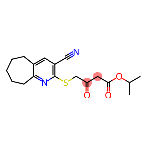 isopropyl 4-[(3-cyano-6,7,8,9-tetrahydro-5H-cyclohepta[b]pyridin-2-yl)sulfanyl]-3-oxobutanoate