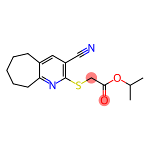 isopropyl 2-[(3-cyano-6,7,8,9-tetrahydro-5H-cyclohepta[b]pyridin-2-yl)sulfanyl]acetate