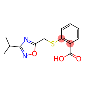 2-{[(3-isopropyl-1,2,4-oxadiazol-5-yl)methyl]thio}benzoic acid