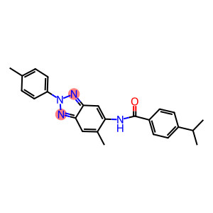 4-isopropyl-N-[6-methyl-2-(4-methylphenyl)-2H-1,2,3-benzotriazol-5-yl]benzamide